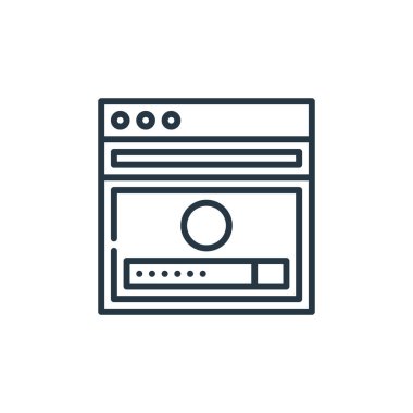 Siber güvenlik kavramından kullanıcı simgesi vektörü. Düzenlenebilir vuruşun ince çizgisi. Web ve mobil uygulamalarda kullanmak için kullanıcı doğrusal işareti, logo, yazdırma ortamı.