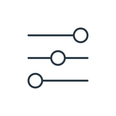 Kullanıcı arayüzü kavramından simge vektörünü ayarla. Düzenlenebilir vuruşun ince çizgisi. Web ve mobil uygulamalarda kullanmak için doğrusal işareti ayarla, logo, yazdırma ortamı.