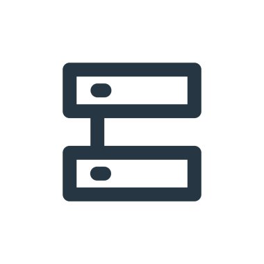 px ağı ve iletişim konseptinden veritabanı simgesi vektörü. Veritabanı düzenlenebilir felcin ince çizgisi. Web ve mobil uygulamalarda kullanmak için veritabanı doğrusal işareti, logo, yazdırma ortamı.