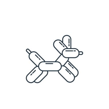 Karnaval konseptinden balon ikon vektörü. Düzenlenebilir balonların ince çizgisi. balonlar web ve mobil uygulamalarda kullanmak için doğrusal işaret, logo, yazdırma ortamı.