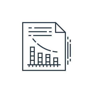 Veri analiz konseptinden ikon vektörü rapor et. Düzenlenebilir felç raporunun ince çizgisi. Web ve mobil uygulamalar, logo ve yazdırma ortamlarında kullanım için doğrusal işareti rapor et.