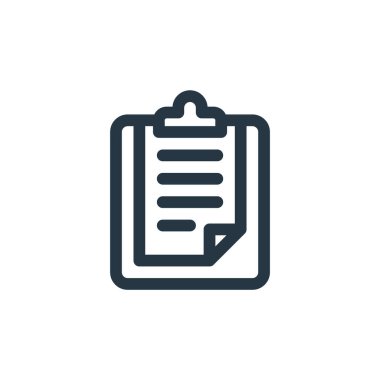 Müşteri hizmetleri konseptindeki simge vektörünü listele. Düzenlenebilir vuruşların ince çizgisi. Web ve mobil uygulamalarda kullanmak için doğrusal işaretleri listele, logo, yazdırma ortamı.