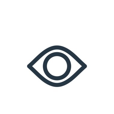 Kullanıcı arayüzü kavramından simge vektörünü görüntüle. Düzenlenebilir vuruşun ince bir çizgisi. Web ve mobil uygulamalarda kullanmak için doğrusal işareti görüntüle, logo, yazdırma ortamı.