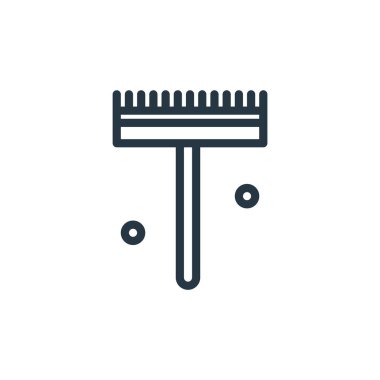 Bahar konseptinden kürek ikonu vektörü. Düzenlenebilir kürek darbesinin ince çizgisi. Web ve mobil uygulamalarda kullanmak için kürek doğrusal işareti, logo, yazdırma ortamı.