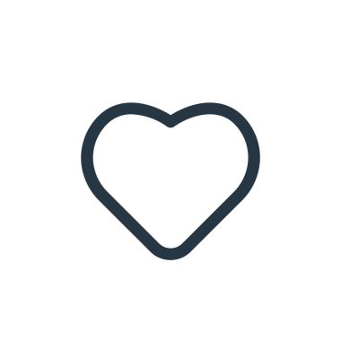 Arayüz konseptinden aşk ikonu vektörü. Düzenlenebilir aşk vuruşunun ince çizgisi. Web ve mobil uygulamalarda, logoda ve yazdırma ortamında kullanmak için doğrusal sevgi işareti.