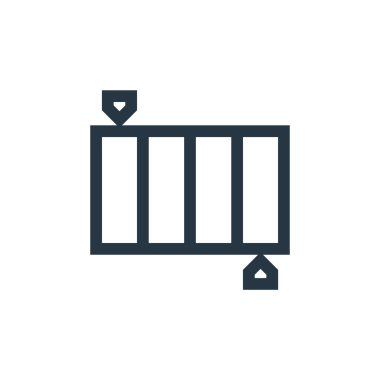 vektör düzenleme kavramından gelen gradyan simge vektörü. İnce çizgili düzenlenebilir felç çizgisi. Web ve mobil uygulamalarda kullanmak için gradyan doğrusal işaret, logo, yazdırma ortamı.