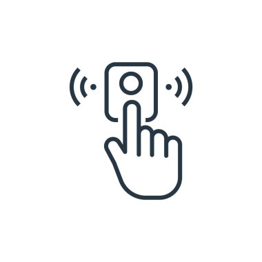 Akıllı ev konseptinden akıllı simge vektörü. Düzenlenebilir inme vuruşunun ince çizgisi. Web ve mobil uygulamalarda kullanmak için akıllı anahtar doğrusal işareti, logo, yazdırma ortamı.