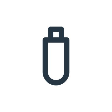 PX cihazları kavramından flaş bellek simgesi vektörü. Düzenlenebilir flaş bellek vuruşunun ince bir çizgisi. Web ve mobil uygulamalarda kullanmak için flaş bellek doğrusal işareti, logo, yazdırma ortamı.