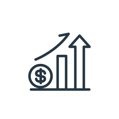Finans ve iş konseptindeki iş sunum ikonu vektörü. İş sunumunun ince çizgisi düzenlenebilir felç. Web ve mobil uygulamalarda kullanmak için iş sunumu doğrusal işareti,