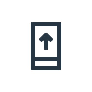 PX ağı ve iletişim konseptinden akıllı telefon simgesi vektörü. Düzenlenebilir akıllı telefon vuruşunun ince bir çizgisi. Web ve mobil uygulamalarda kullanmak için akıllı telefon doğrusal işareti, logo, yazdırma ortamı.