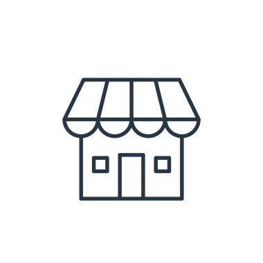 Pastane konseptinden ikon vektörü. Düzenlenebilir felcin ince bir çizgisi. Web ve mobil uygulamalarda kullanmak için dükkan doğrusal işareti, logo, yazdırma ortamı.