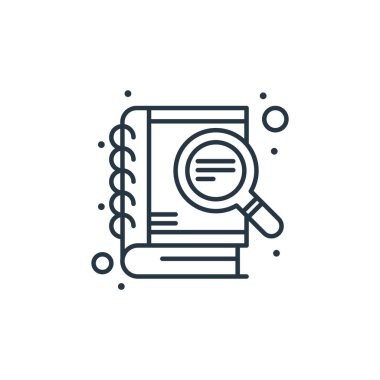 Seo konseptinden ikon vektörünü incele. İnce çizgili, düzenlenebilir felç çizgisi. Web ve mobil uygulamalarda kullanım için doğrusal işaretleri çalış, logo, yazdırma ortamı.