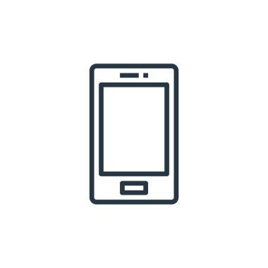 Bilgisayar konseptinden telefon simgesi vektörü. İnce çizgili, düzenlenebilir telefon felci çizgisi. Web ve mobil uygulamalarda kullanmak için telefon doğrusal işareti, logo, yazdırma ortamı.