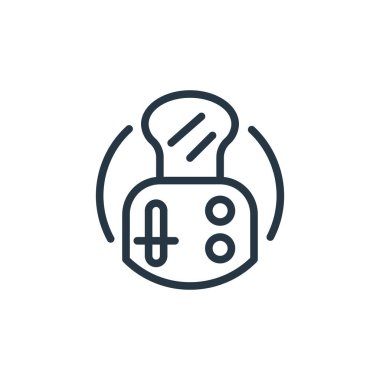 Elektrikli aletler konseptindeki tost makinesi ikonu vektörü. Düzenlenebilir tost makinesinin ince çizgisi. Web ve mobil uygulamalarda kullanmak için tost makinesi doğrusal işareti, logo, yazdırma ortamı.