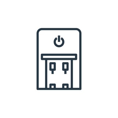 Su dağıtıcı ikon vektörü, akıllı kavramından. Düzenlenebilir su dağıtıcı felcinin ince çizgisi. Ağ ve mobil uygulamalarda kullanmak için su dağıtıcı doğrusal işareti, logo, yazdırma ortamı.