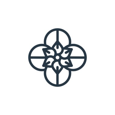 Bahar konseptinden bir çiçek ikonu vektörü. Çiçek düzenlenebilir felcin ince bir çizgisi. Web ve mobil uygulamalarda kullanım için çiçek doğrusal işareti, logo, yazdırma ortamı.