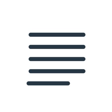 Metin düzenleyici kavramından paragraf simgesi vektörünü haklı çıkar. Düzenlenebilir paragraf vuruşunu haklı çıkarmanın ince çizgisi. Web ve mobil uygulamalar, logo ve yazdırma ortamlarında kullanmak için paragraf doğrusal imzayı haklı çıkar.