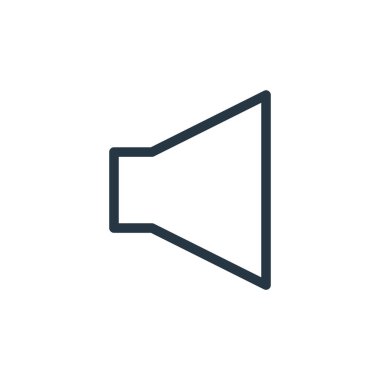 iletişim ve medya konseptinden ses simgesi vektörü. Düzenlenebilir inmenin ince bir çizgisi. Web ve mobil uygulamalarda kullanmak için ses doğrusal işareti, logo, yazdırma ortamı.