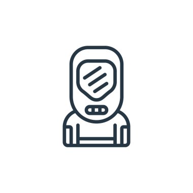 Koronavirüs konseptindeki tehlikeli madde ikonu vektörü. Tehlikeli madde düzenlenebilir felcin ince bir çizgisi. Web ve mobil uygulamalarda kullanmak için tehlikeli madde doğrusal işareti, logo, yazdırma ortamı.