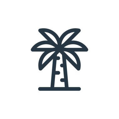 Ağaç konseptinden ikon vektörü. İnce çizgili ağaç çizgisi çizimi. Web ve mobil uygulamalarda kullanmak için ağaç doğrusal işareti, logo, yazdırma ortamı.