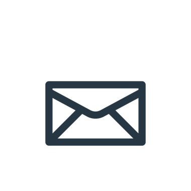 E-posta kavramından okunmamış simge vektörü. İnce çizgili düzenlenemeyen felç çizgisi. Web ve mobil uygulamalarda kullanmak için okunmamış doğrusal işaret, logo, yazdırma ortamı.