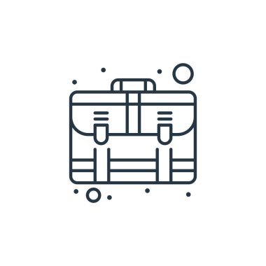 Seo konseptinden valiz ikonu vektörü. İnce çizgili, düzenlenebilir bavul darbesi. bavul doğrusal işareti web ve mobil uygulamalarda kullanım için, logo, yazdırma ortamı.