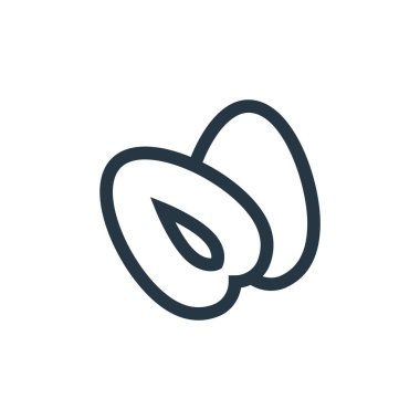 Meksika kavramından mammee ikon vektörü. Mammee inmesinin ince bir çizgisi. Web ve mobil uygulamalarda kullanmak için mammee doğrusal işareti, logo, yazdırma ortamı.