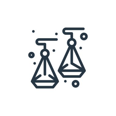 Mücevher konseptinden ikon küpe vektörü. Düzenlenebilir felcin ince bir çizgisi. Web ve mobil uygulamalarda kullanmak için doğrusal küpe işareti, logo, yazdırma ortamı.