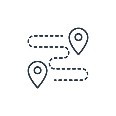 Yarış pisti konseptinden bir ikon vektörü. Yarış pistinin düzenlenebilir vuruşunun ince çizgisi. Web ve mobil uygulamalar, logo ve yazdırma ortamlarında kullanmak için yarış izi doğrusal işareti.