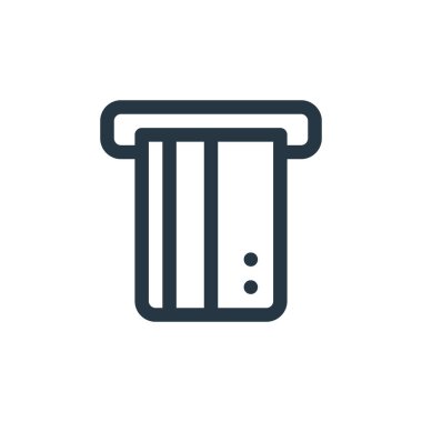 Para çekme ikonu vektörü Fintech konseptinden. İnce çizgili para çekme düzenlenebilir felç çizgisi. kullanım için para çekme lineer işareti web ve mobil uygulamalar, logo, yazdırma ortam.