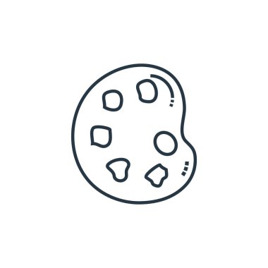 Okul konseptindeki palet simgesi vektörü. Palet düzenlenebilir felcin ince bir çizgisi. Web ve mobil uygulamalarda kullanmak için palet doğrusal işareti, logo, yazdırma ortamı.