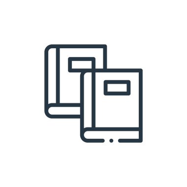 Kitap konseptinden ikon vektörü. Düzenlenebilir kitap vuruşunun ince çizgisi. Web ve mobil uygulamalarda kullanmak için kitap doğrusal işareti, logo, yazdırma ortamı.