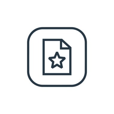 Dosyalar ve dizinler konseptindeki favori simge vektörü. En sevilen düzenlenebilir vuruşun ince çizgisi. Web ve mobil uygulamalarda kullanım için favori doğrusal işaret, logo, yazdırma ortamı.