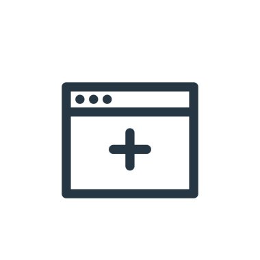 Kullanıcı arayüzü kavramından web sitesi simgesi vektörü. İnternet sitesinde düzenlenebilir vuruşların ince çizgisi. Web ve mobil uygulamalarda kullanmak için web sitesi doğrusal işareti, logo, yazdırma ortamı.