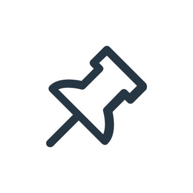 İş ve yönetim kavramından küçük raptiyeler simgesi vektörü. Düzenlenebilir raptiyelerin ince çizgisi. Web ve mobil uygulamalar, logo ve yazdırma ortamlarında kullanmak için küçük harf doğrusal işareti.