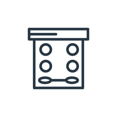 Güzellik salonu konseptinden toz ikonu vektörü. Toz düzenlenebilir vuruşun ince çizgisi. toz doğrusal işareti web ve mobil uygulamalar, logo, yazdırma ortam.