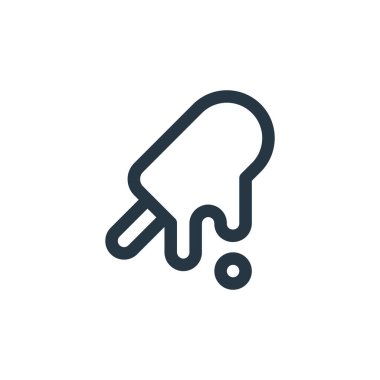 Ice Pop pop konseptinden bir ikon vektörü. Buz parçasının ince çizgisi düzenlenebilir vuruşları. Web ve mobil uygulamalarda kullanmak için buz pop lineer işareti, logo, yazdırma ortamı.