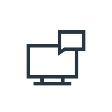 Mesaj konseptinden mesaj simgesi vektörü. Mesajın düzenlenebilir darbesinin ince çizgisi. Web ve mobil uygulamalarda kullanmak için ileti doğrusal işareti, logo, yazdırma ortamı.