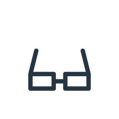 Okul konseptindeki gözlük ikonu vektörü. Düzenlenebilir gözlüklerin ince çizgisi. Web ve mobil uygulamalarda kullanmak için gözlük doğrusal işareti, logo, yazdırma ortamı.