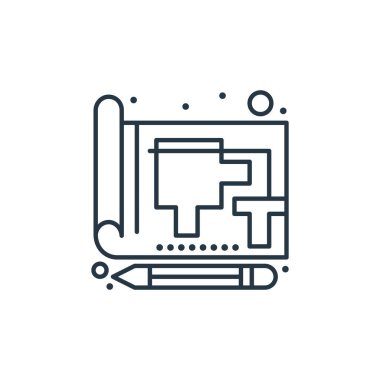 İşçi Bayramı konseptinden bir taslak ikon vektörü. Düzenlenebilir inme planının ince bir çizgisi. Web ve mobil uygulamalar, logo ve yazdırma ortamlarında kullanım için planlı doğrusal işaret.