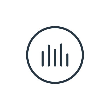 Medya oyuncuları konseptinden spektrum simgesi vektörü. Spektrum düzenlenebilir vuruşun ince çizgisi. Web ve mobil uygulamalarda kullanmak için spektrum doğrusal işareti, logo, yazdırma ortamı.