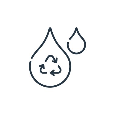 Su ikonu vektörünü Toprak Ana konseptinden kurtar. Suyu düzenlenebilir inmeden kurtarmanın ince çizgisi. Su doğrusal işaretini web ve mobil uygulamalar, logo ve yazdırma ortamlarında kullanmak üzere kaydet.