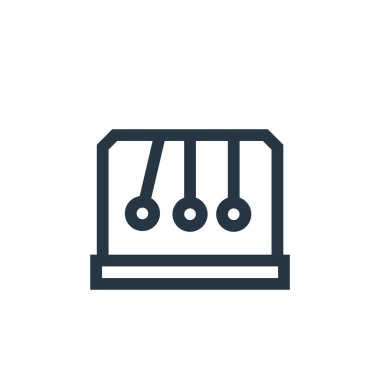 Eğitim konseptinden ikon vektörü. Momentum düzenlenebilir vuruşun ince çizgisi. Web ve mobil uygulamalarda kullanmak için momentum doğrusal işareti, logo, yazdırma ortamı.