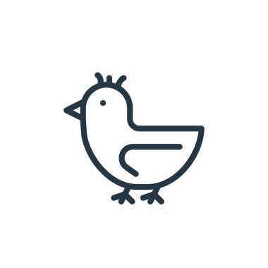 Bahar konseptinden ördek ikonu vektörü. Ördek inmesinin ince bir çizgisi. Web ve mobil uygulamalarda kullanmak için ördek doğrusal işareti, logo, yazdırma ortamı.