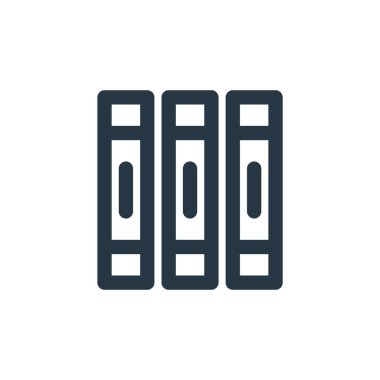 Eğitim konseptinden kütüphane ikonu vektörü. Düzenlenebilir kütüphane vuruşunun ince çizgisi. Web ve mobil uygulamalarda kullanmak için kitaplık doğrusal işareti, logo, yazdırma ortamı.