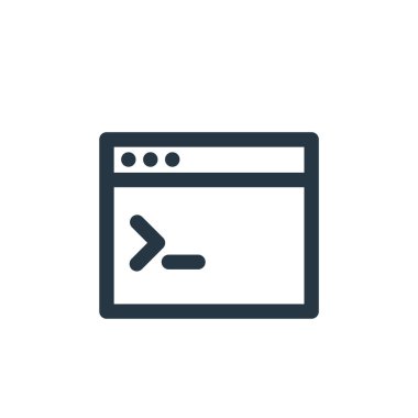 Kullanıcı arayüzü kavramından simge vektörü kodlanıyor. Düzenlenebilir felcin ince bir çizgisi. Web ve mobil uygulamalarda kullanmak için doğrusal kodlama işareti, logo, yazdırma ortamı.