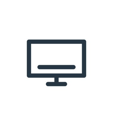 Eğitim konseptinden ikon vektörünü izle. Monitörde düzenlenebilir felcin ince bir çizgisi. Web ve mobil uygulamalar, logo ve yazdırma ortamlarında kullanım için doğrusal işareti izle.