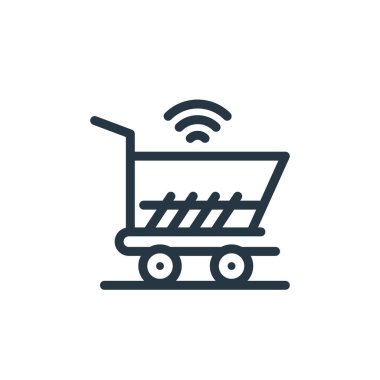 Bahar konseptinden kablosuz ağ ikonu vektörü. Kablosuz internet felcinin ince bir çizgisi. Web ve mobil uygulamalarda kullanmak için wifi doğrusal işareti, logo, yazdırma ortamı.