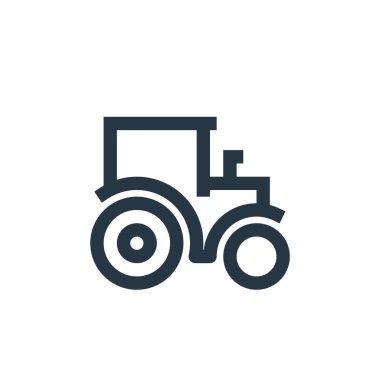 Doğa kavramından çekici ikon vektörü. İnce çizgili, düzenlenebilir traktör darbesi. Web ve mobil uygulamalarda kullanmak için traktör doğrusal işareti, logo, yazdırma ortamı.