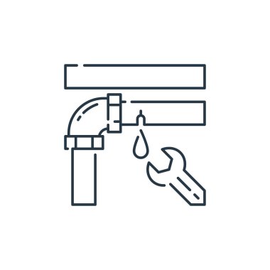 İşçi Bayramı konseptindeki boru ikonu vektörü. Düzenlenebilir boru vuruşunun ince çizgisi. İnternet ve mobil uygulamalarda kullanmak için boru doğrusal işareti, logo, yazdırma ortamı.